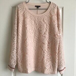 Like New | Lane Bryant | Sweatshirt | Light Pink | Lace | 14/16